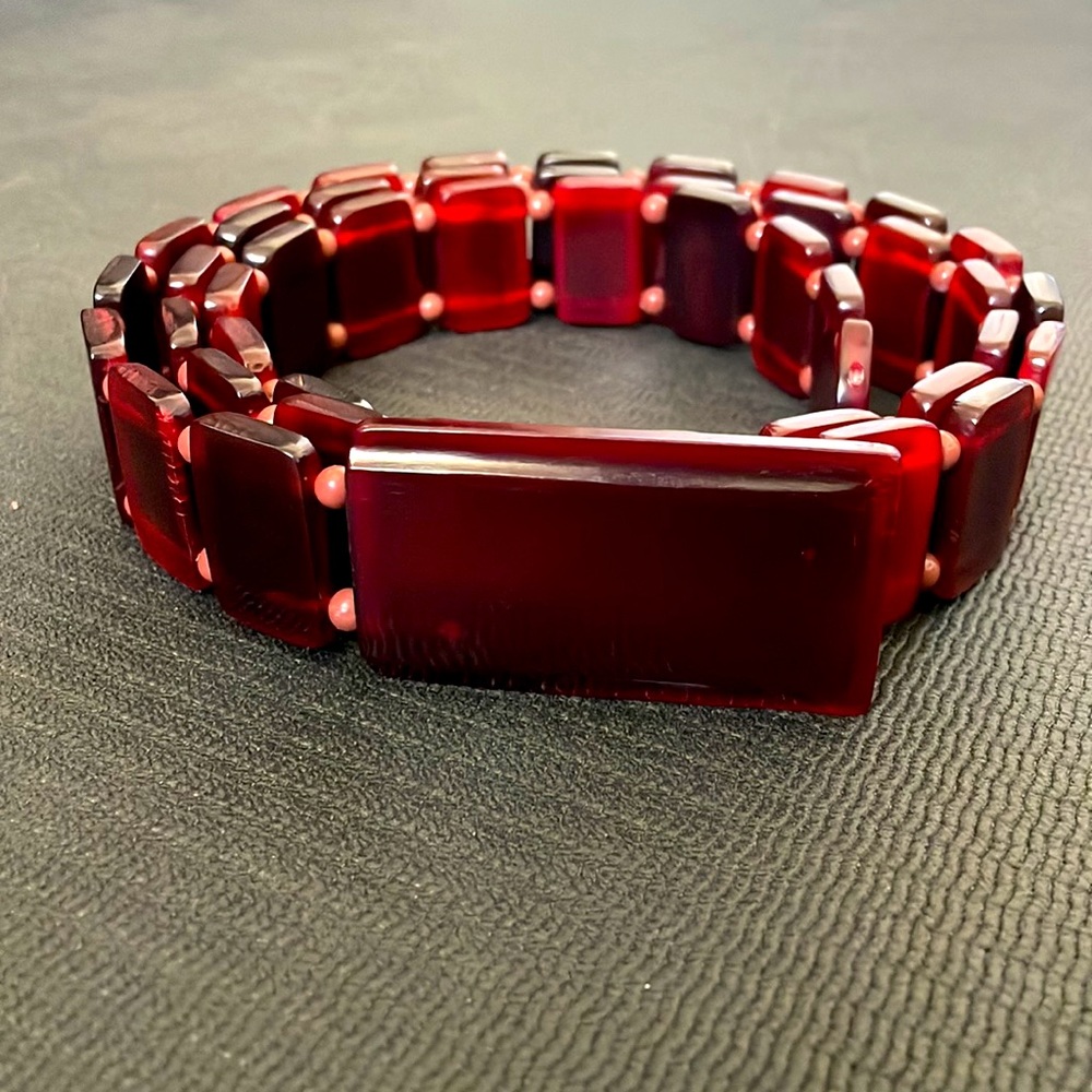 Men’s water buffalo horn belt. No specific brand.
